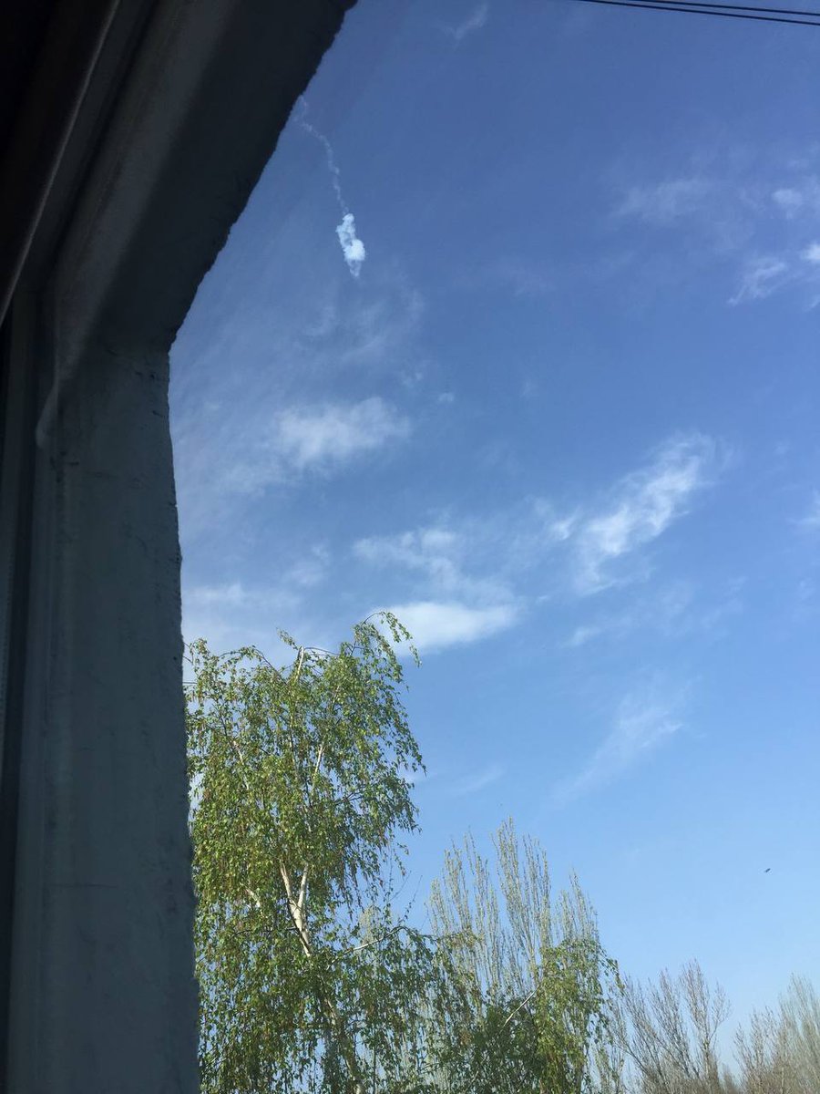 Missile launch over Khartsyzk