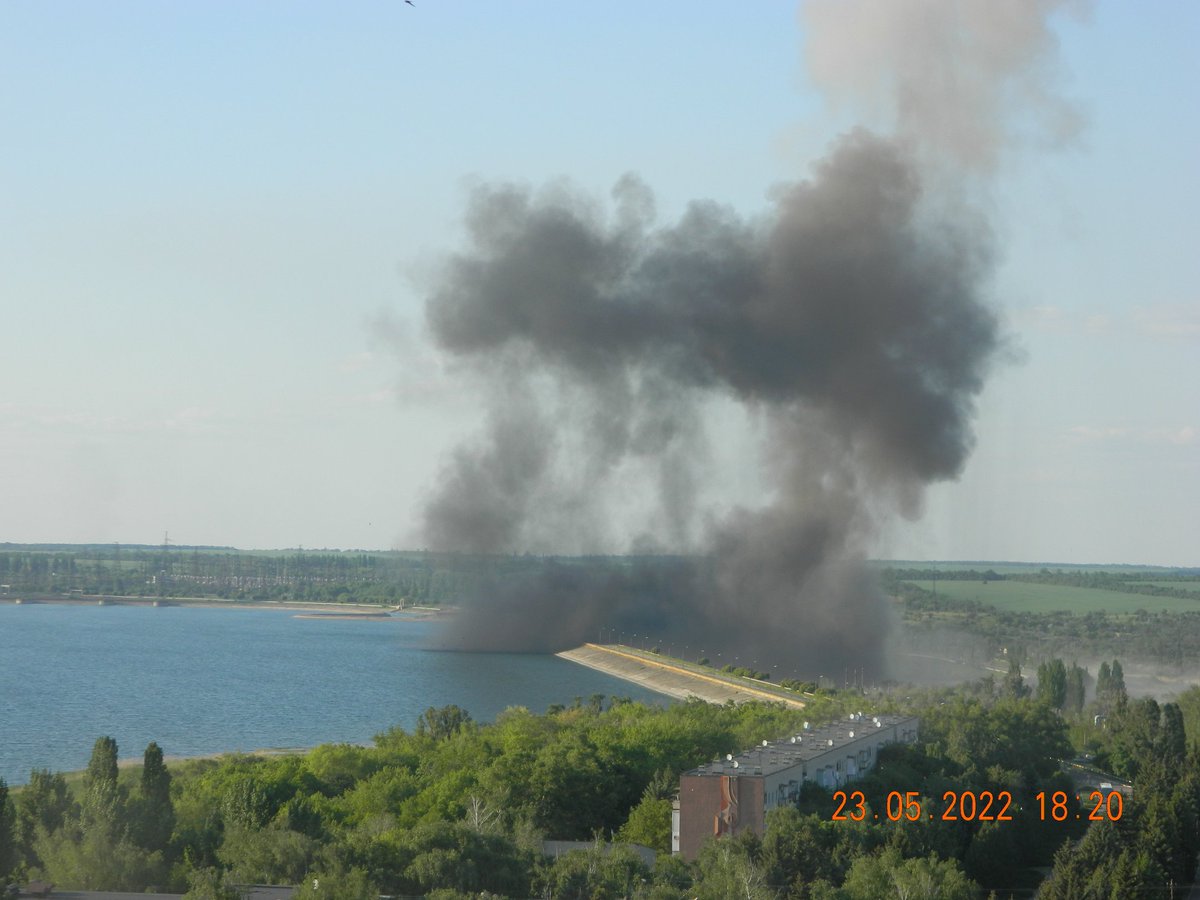 Взрыв на плотине под Светлодарском
