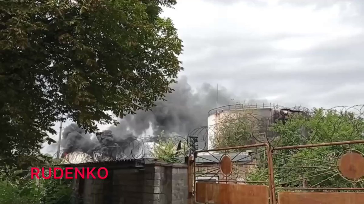 Пожар в Кировском районе Донецка.